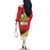 Bolivia Independence Day Family Matching Off The Shoulder Long Sleeve Dress and Hawaiian Shirt 200 Anos Dia de la Independencia