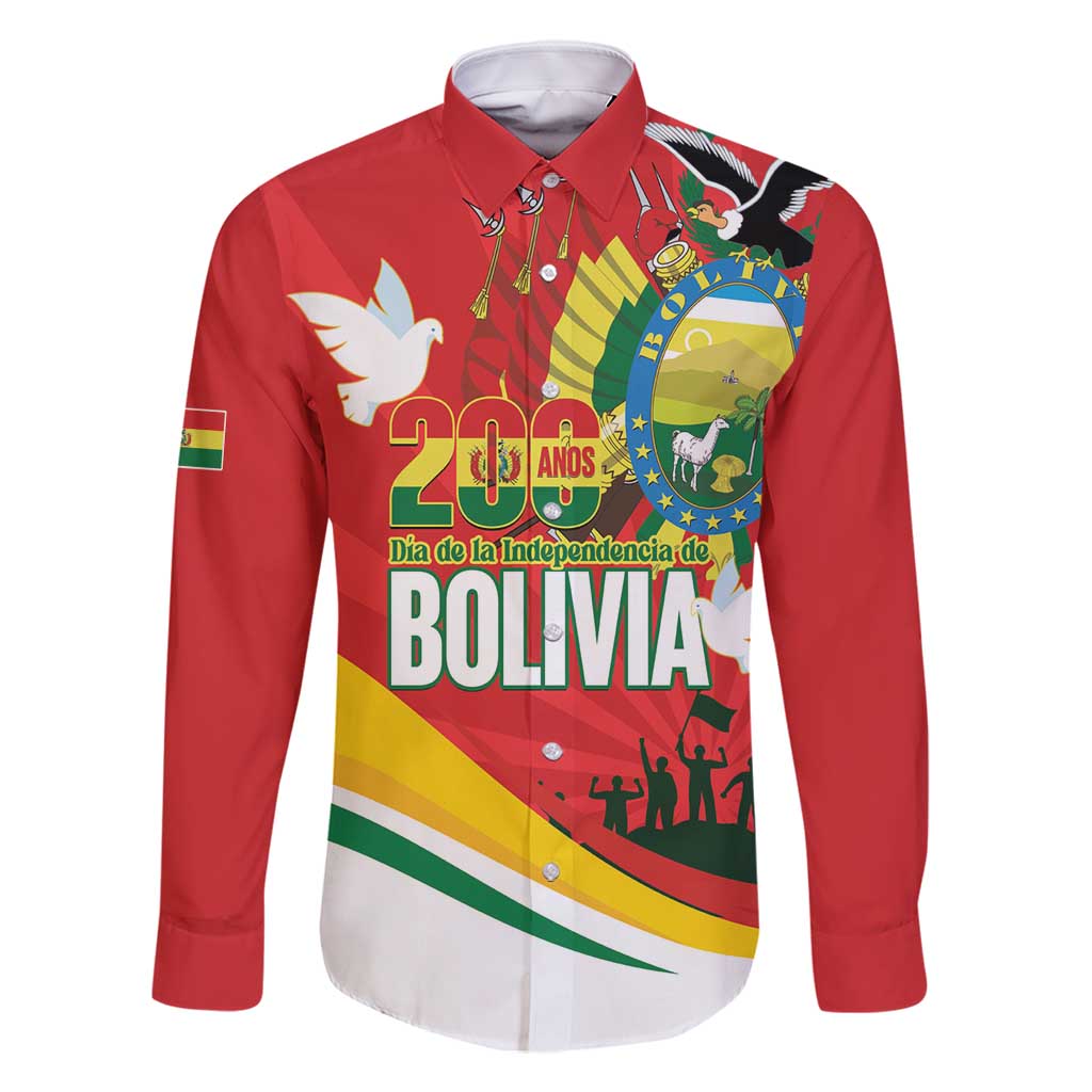 Bolivia Independence Day Family Matching Summer Maxi Dress and Hawaiian Shirt 200 Anos Dia de la Independencia