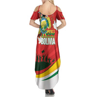 Bolivia Independence Day Family Matching Summer Maxi Dress and Hawaiian Shirt 200 Anos Dia de la Independencia