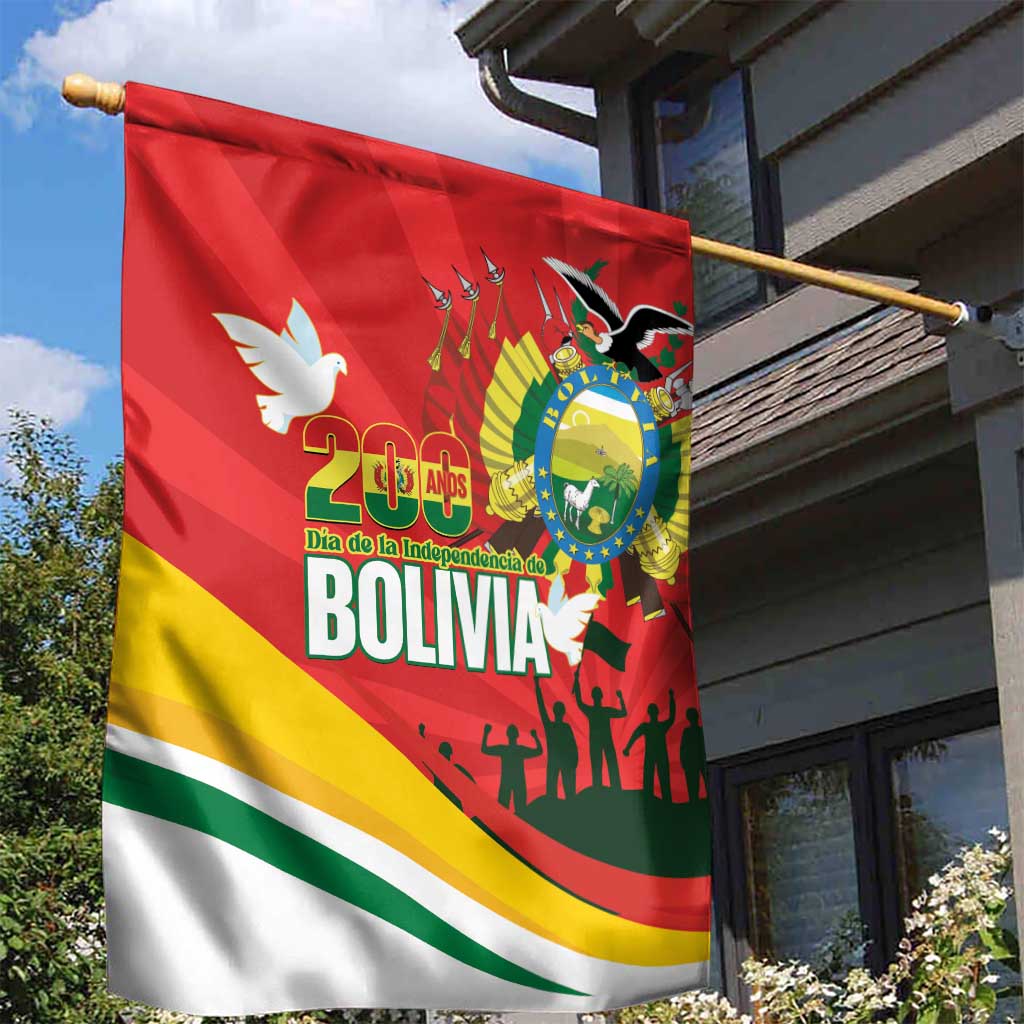 Bolivia Independence Day Garden Flag 200 Anos Dia de la Independencia