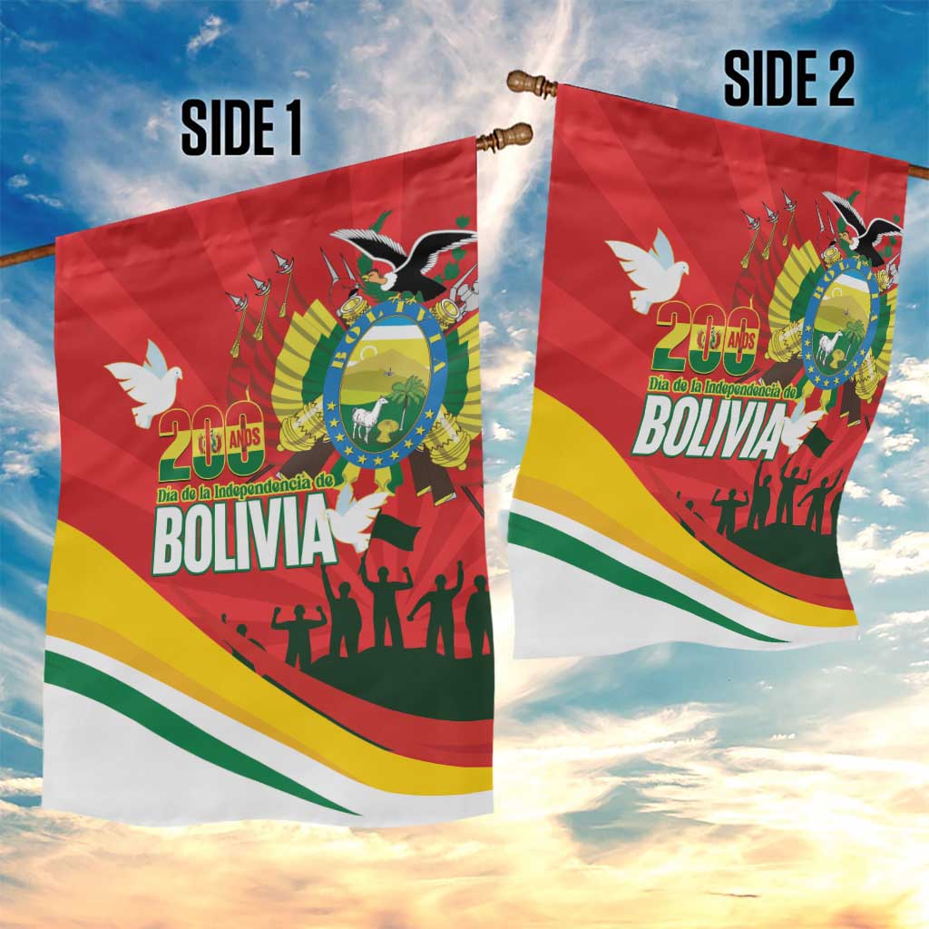 Bolivia Independence Day Garden Flag 200 Anos Dia de la Independencia