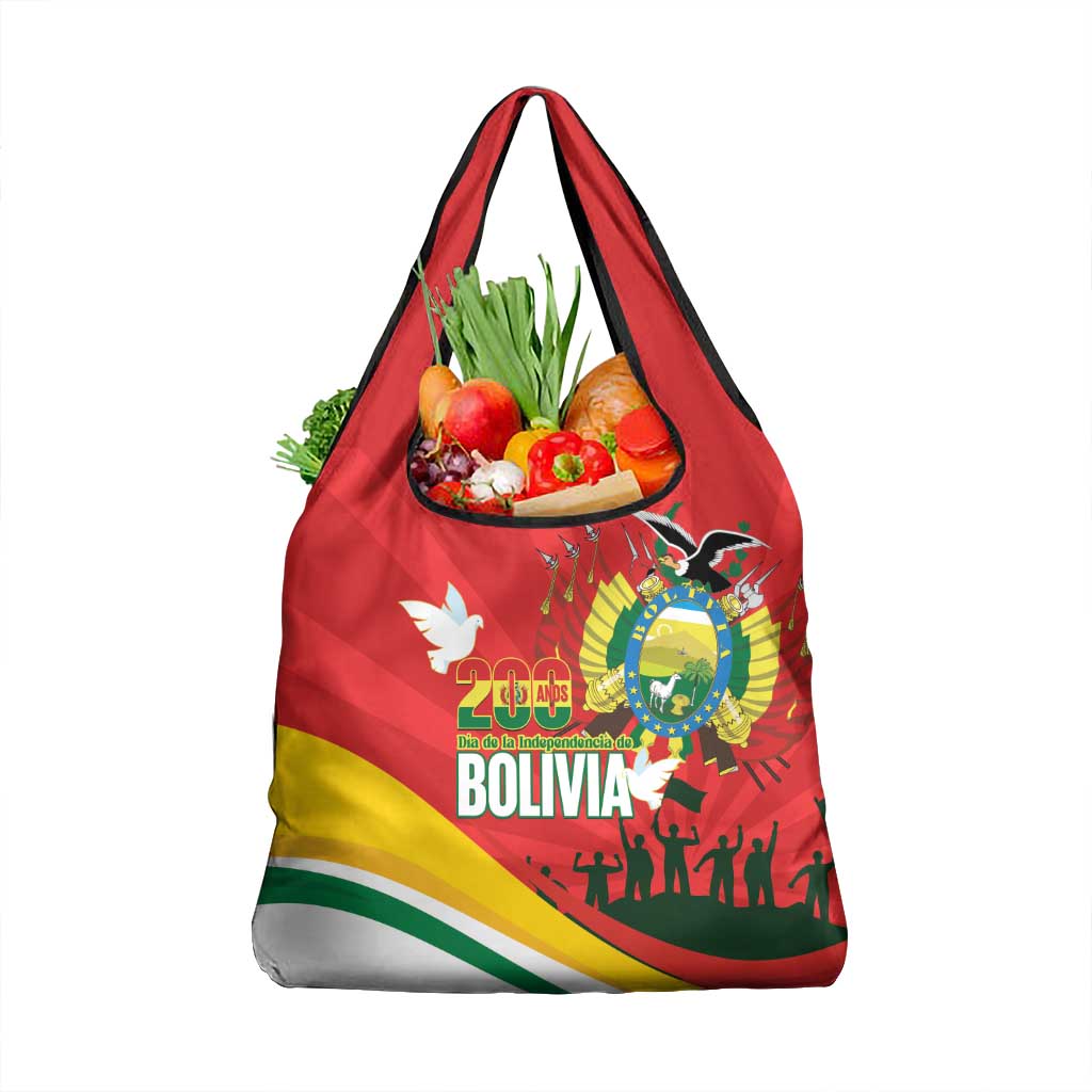 Bolivia Independence Day Grocery Bag 200 Anos Dia de la Independencia