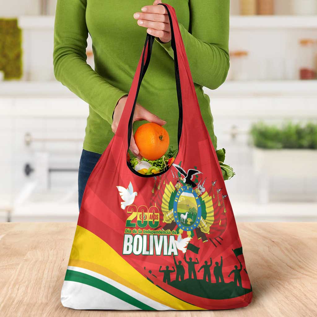 Bolivia Independence Day Grocery Bag 200 Anos Dia de la Independencia