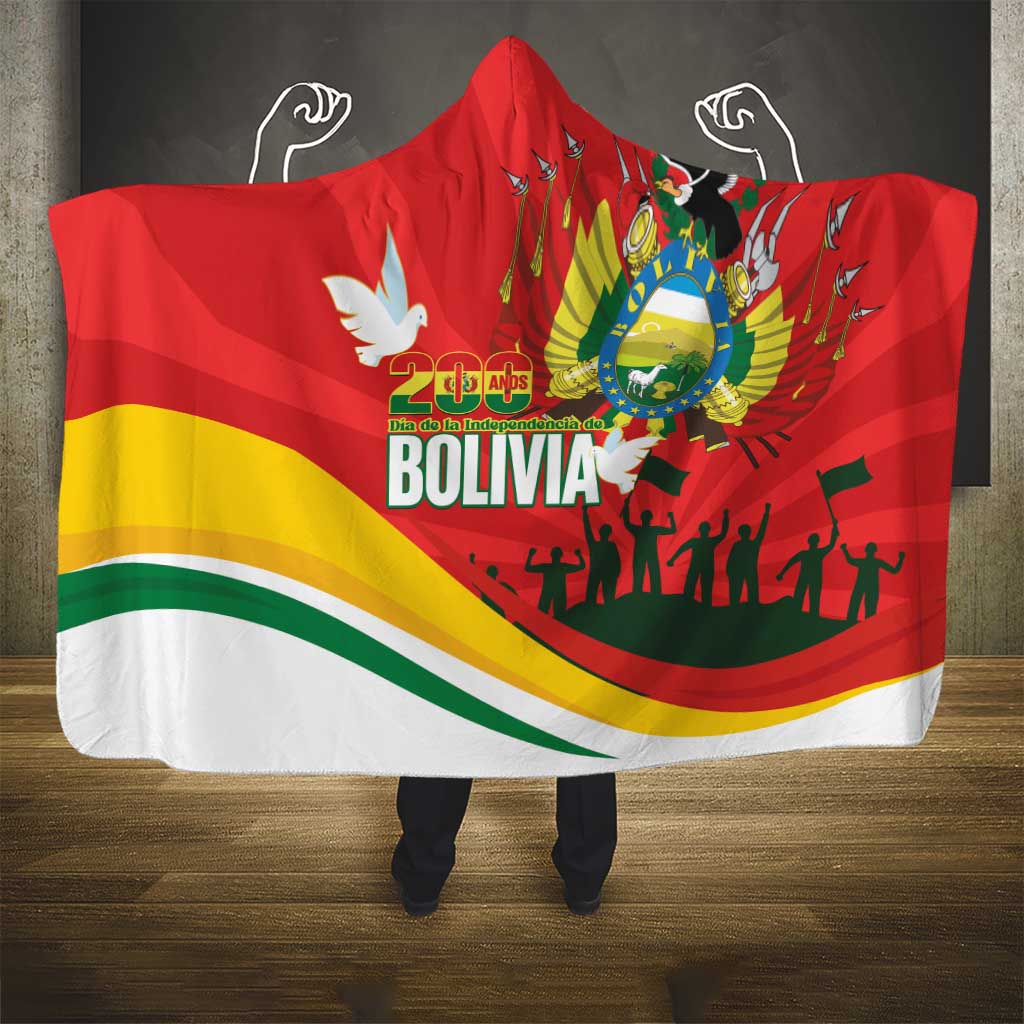 Bolivia Independence Day Hooded Blanket 200 Anos Dia de la Independencia