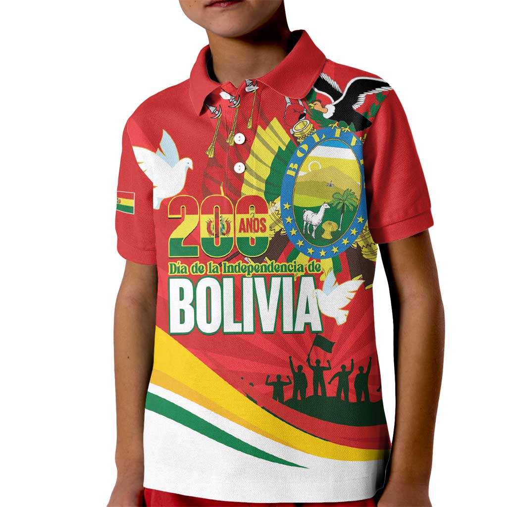 Bolivia Independence Day Kid Polo Shirt 200 Anos Dia de la Independencia