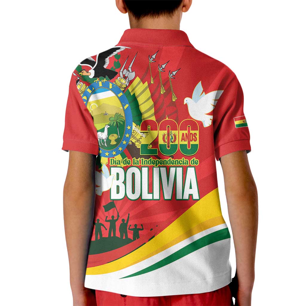 Bolivia Independence Day Kid Polo Shirt 200 Anos Dia de la Independencia