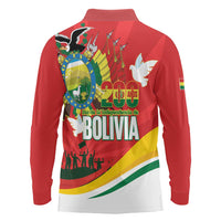 Bolivia Independence Day Long Sleeve Polo Shirt 200 Anos Dia de la Independencia