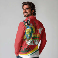 Bolivia Independence Day Long Sleeve Polo Shirt 200 Anos Dia de la Independencia