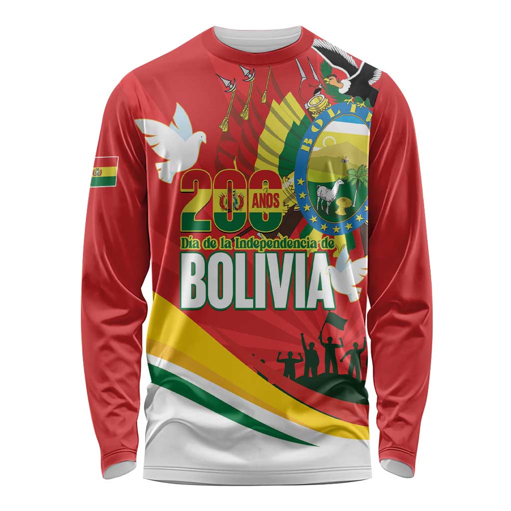 Bolivia Independence Day Long Sleeve Shirt 200 Anos Dia de la Independencia