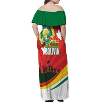 Bolivia Independence Day Off Shoulder Maxi Dress 200 Anos Dia de la Independencia
