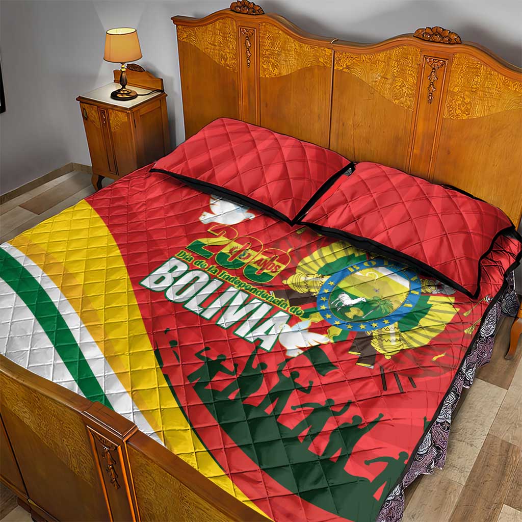 Bolivia Independence Day Quilt Bed Set 200 Anos Dia de la Independencia