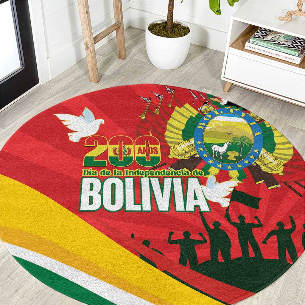 Bolivia Independence Day Round Carpet 200 Anos Dia de la Independencia