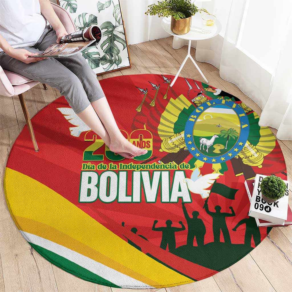 Bolivia Independence Day Round Carpet 200 Anos Dia de la Independencia