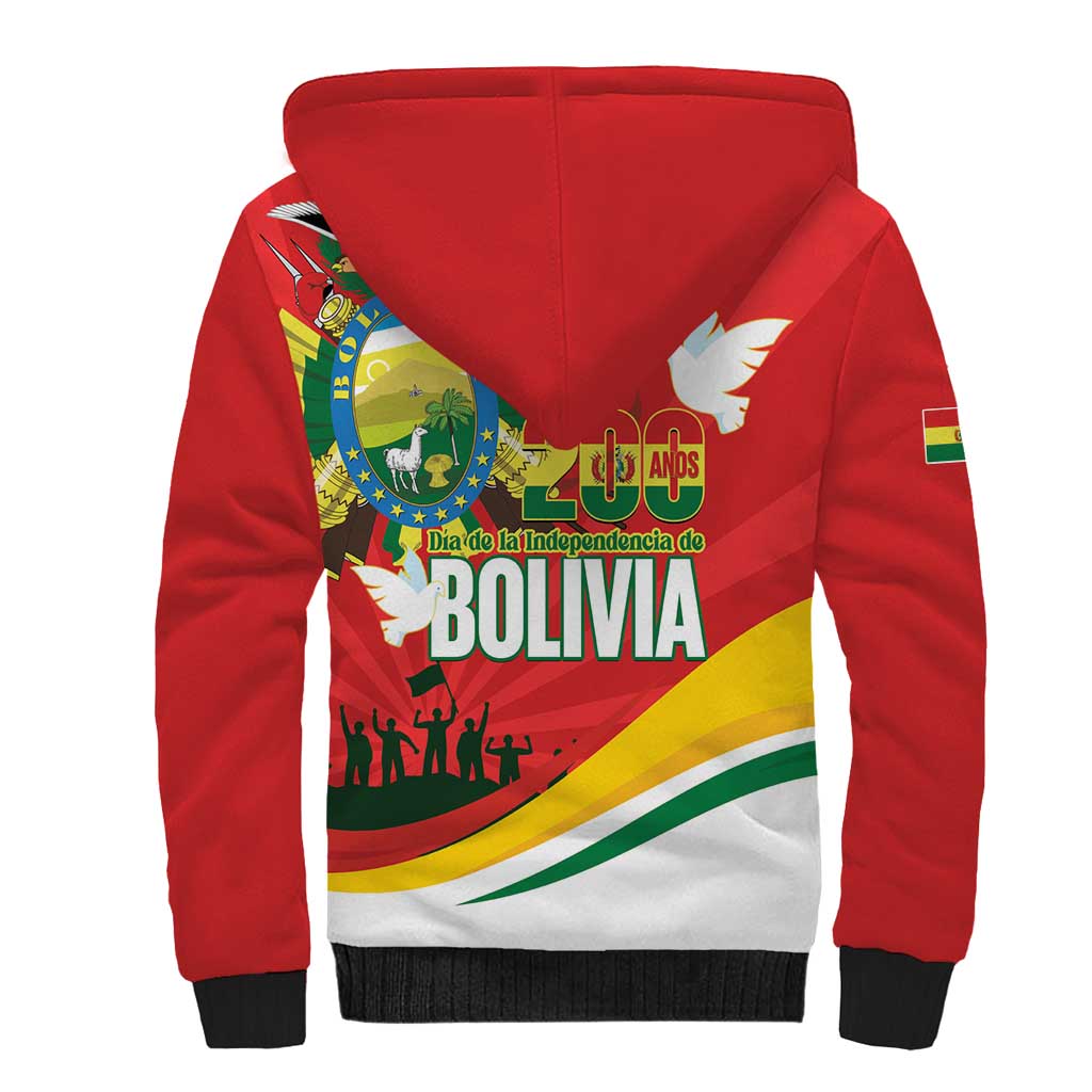 Bolivia Independence Day Sherpa Hoodie 200 Anos Dia de la Independencia