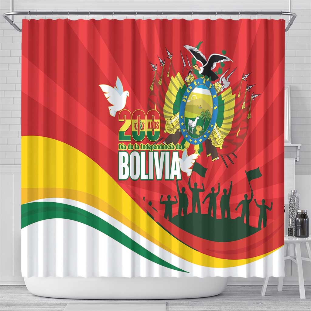 Bolivia Independence Day Shower Curtain 200 Anos Dia de la Independencia