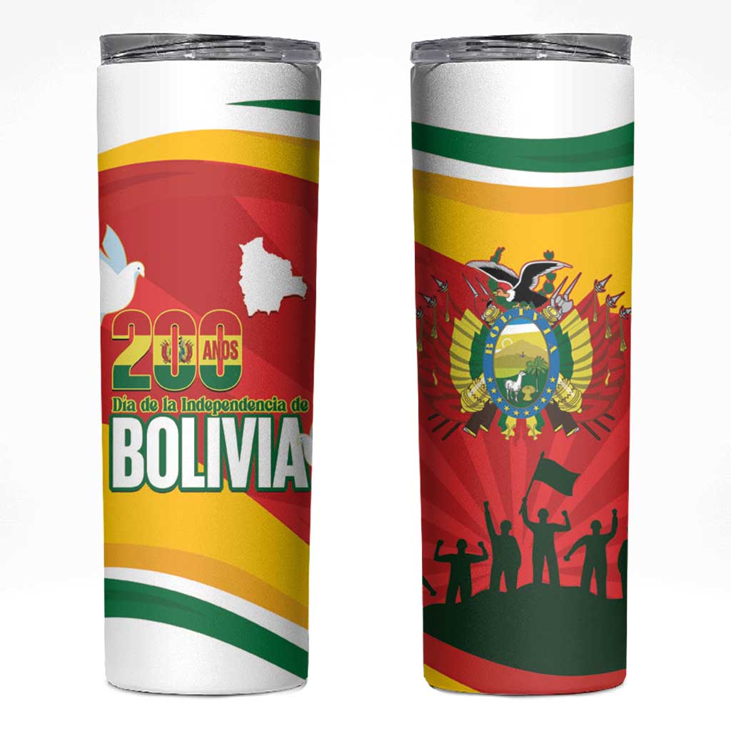Bolivia Independence Day Skinny Tumbler 200 Anos Dia de la Independencia