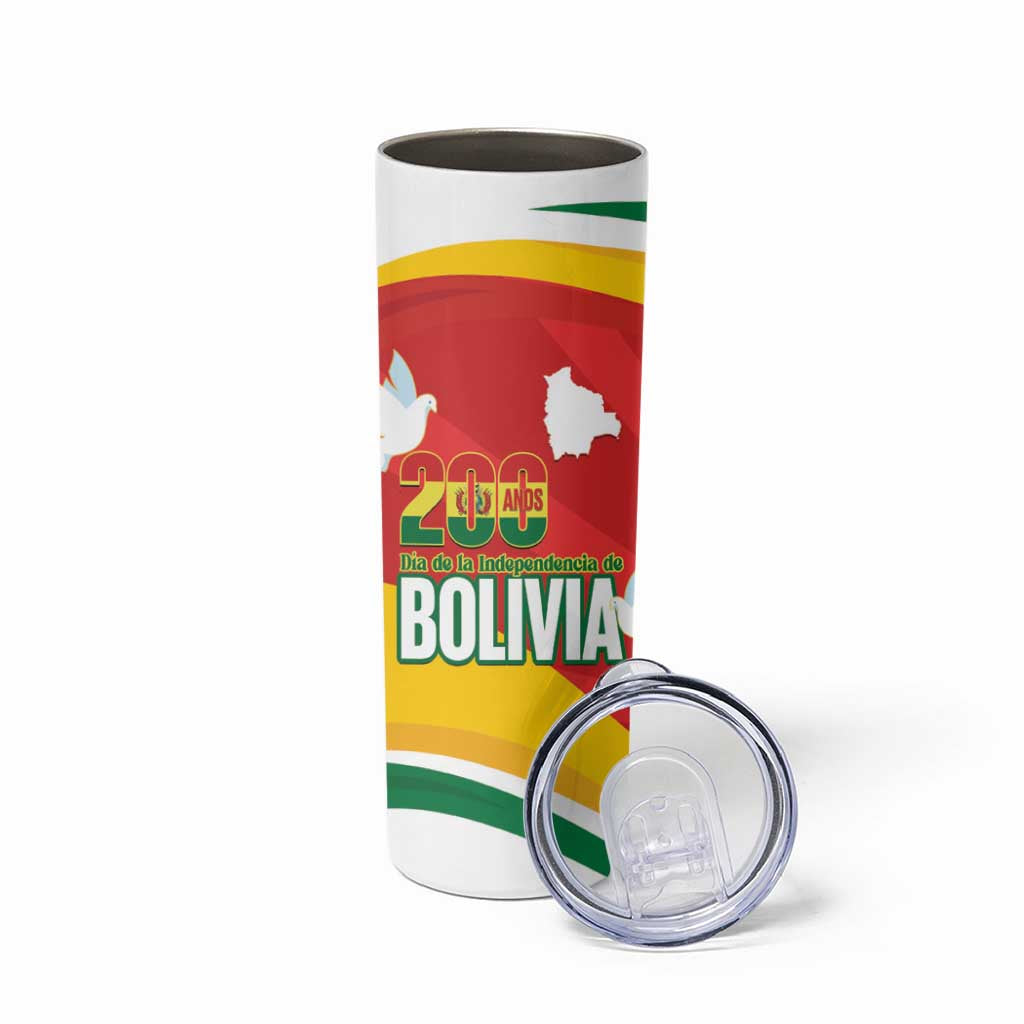Bolivia Independence Day Skinny Tumbler 200 Anos Dia de la Independencia