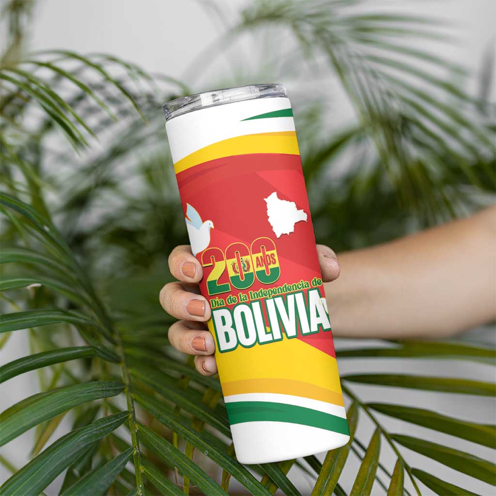 Bolivia Independence Day Skinny Tumbler 200 Anos Dia de la Independencia