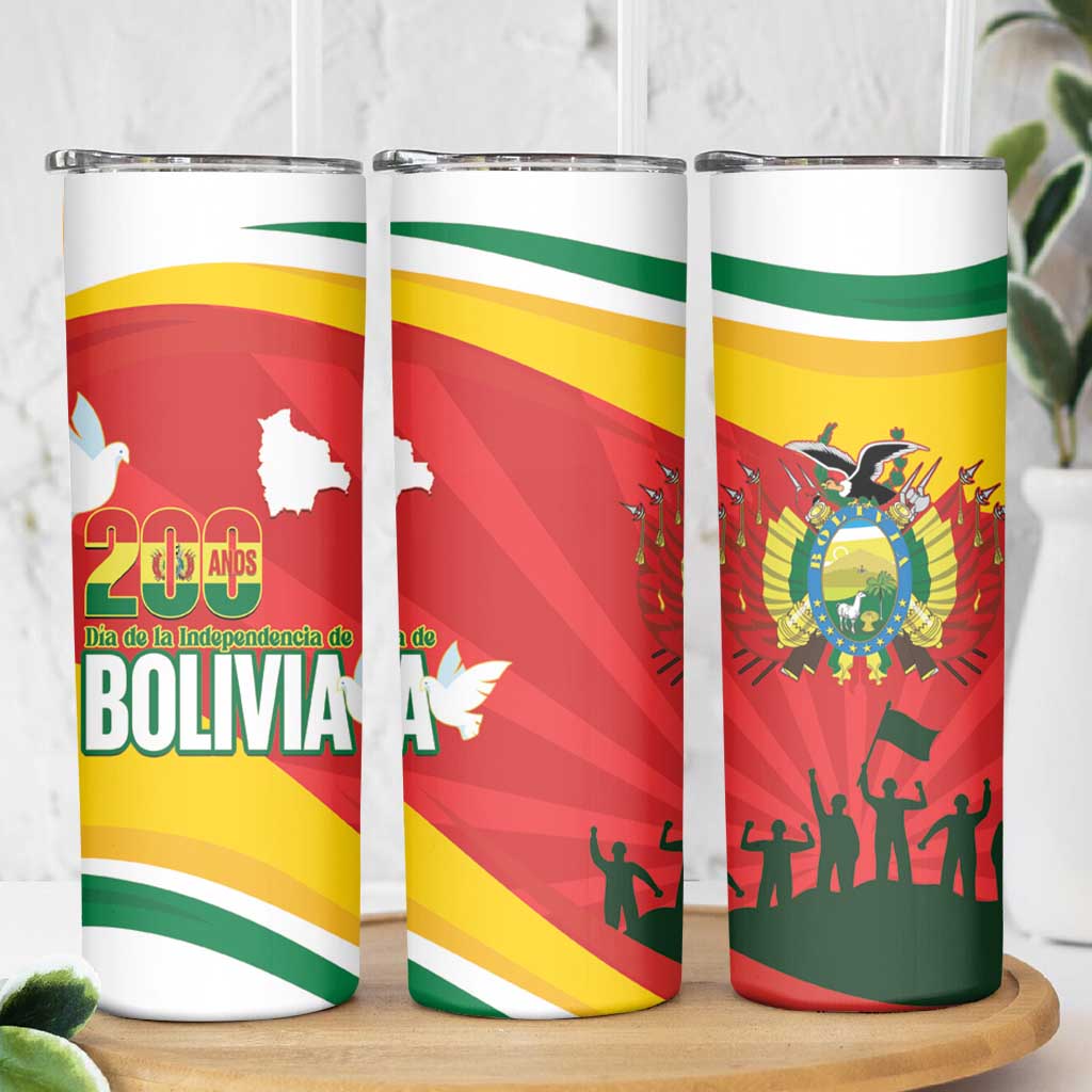 Bolivia Independence Day Skinny Tumbler 200 Anos Dia de la Independencia