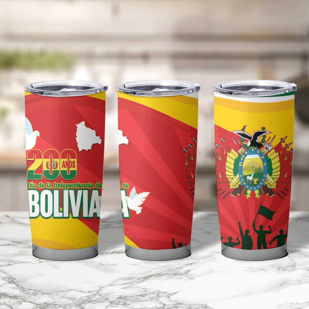 Bolivia Independence Day Tumbler Cup 200 Anos Dia de la Independencia