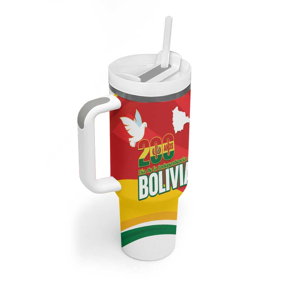 Bolivia Independence Day Tumbler With Handle 200 Anos Dia de la Independencia