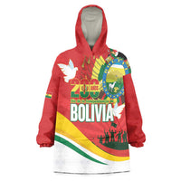 Bolivia Independence Day Wearable Blanket Hoodie 200 Anos Dia de la Independencia