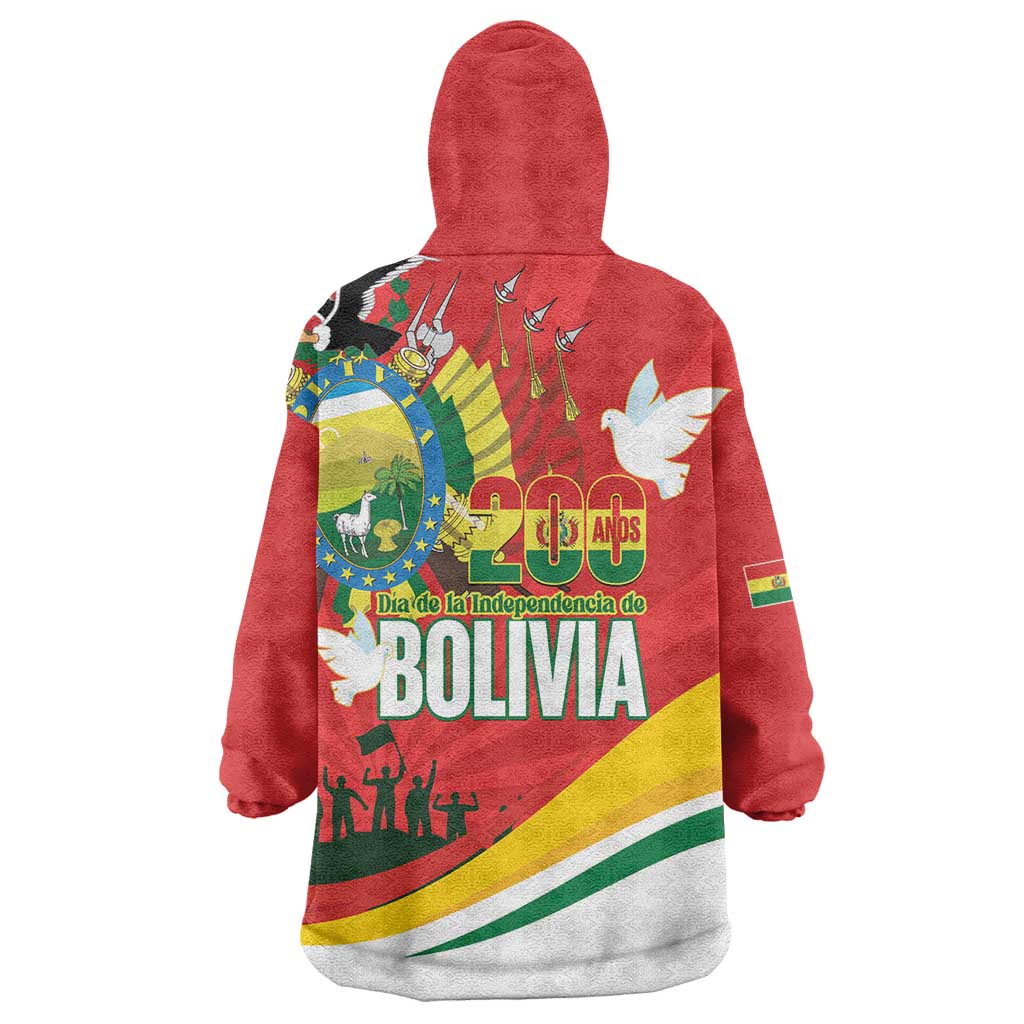 Bolivia Independence Day Wearable Blanket Hoodie 200 Anos Dia de la Independencia