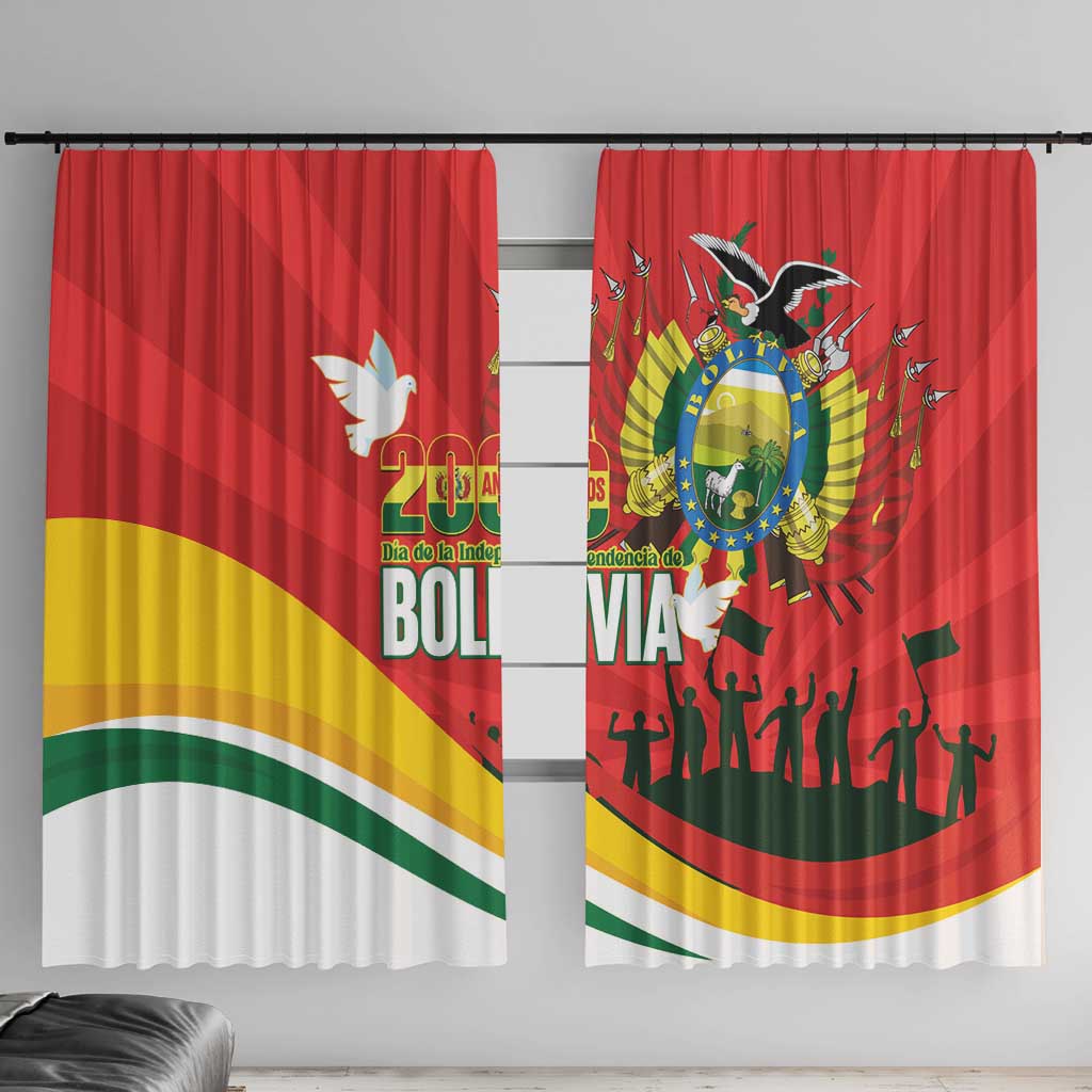 Bolivia Independence Day Window Curtain 200 Anos Dia de la Independencia