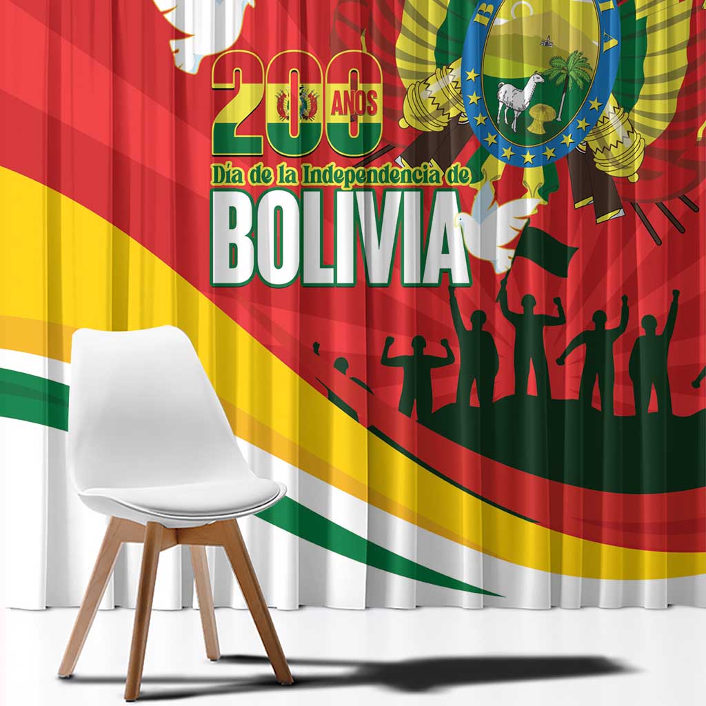 Bolivia Independence Day Window Curtain 200 Anos Dia de la Independencia