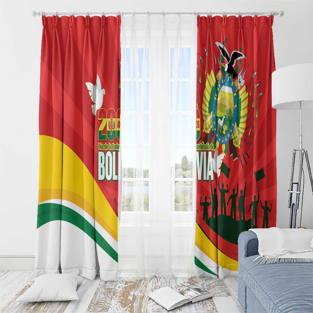 Bolivia Independence Day Window Curtain 200 Anos Dia de la Independencia