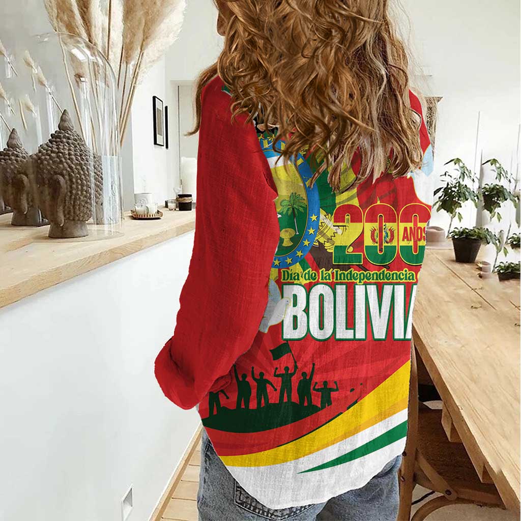 Bolivia Independence Day Women Casual Shirt 200 Anos Dia de la Independencia