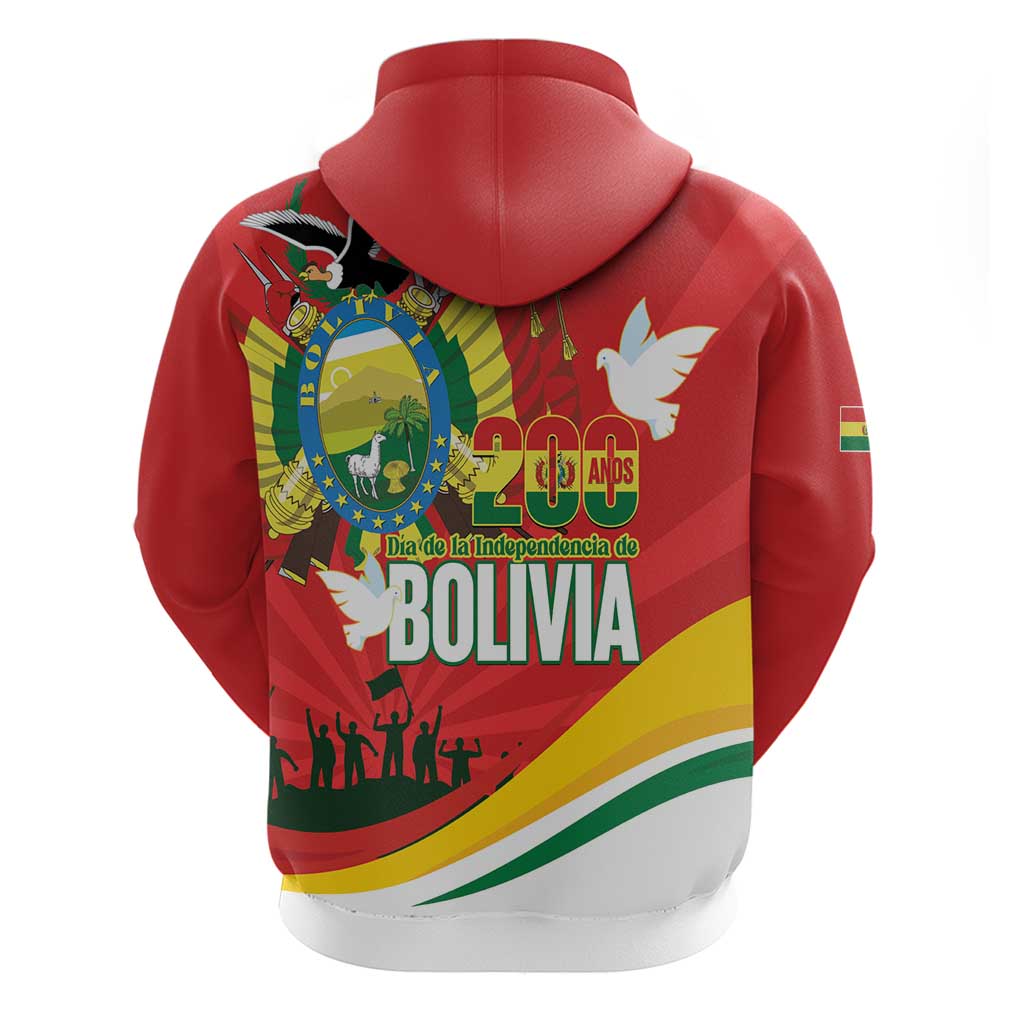 Bolivia Independence Day Zip Hoodie 200 Anos Dia de la Independencia