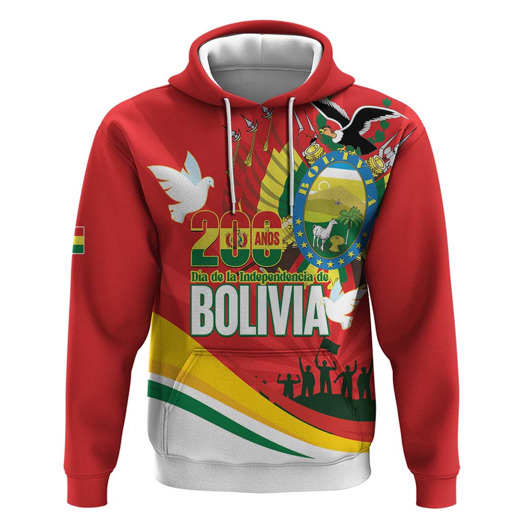 Bolivia Independence Day Zip Hoodie 200 Anos Dia de la Independencia