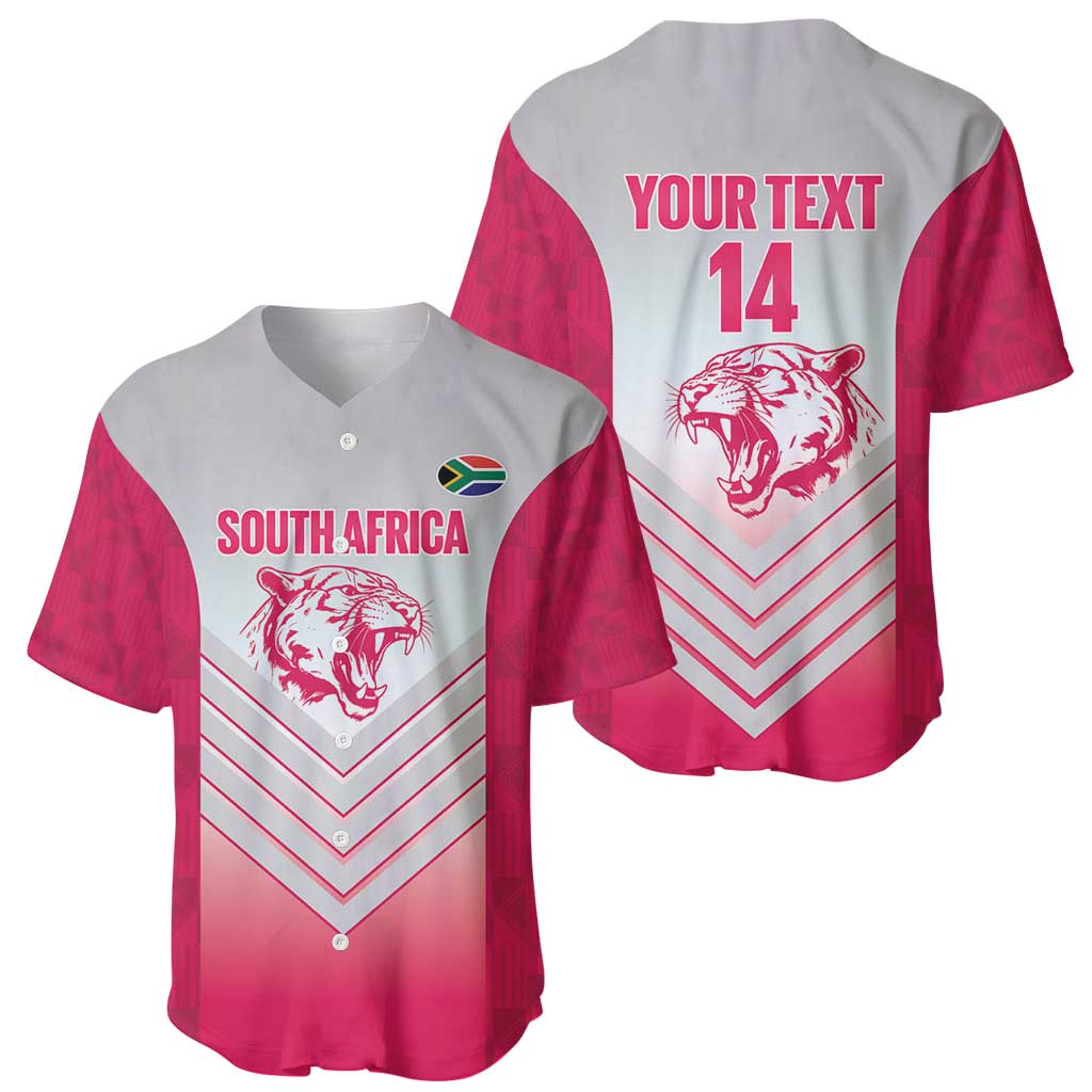 South Africa Rugby Custom Baseball Jersey Come On Puma African Pattern