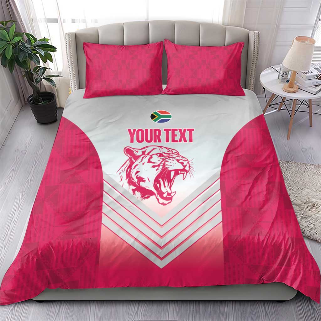 South Africa Rugby Custom Bedding Set Come On Puma African Pattern