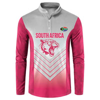 South Africa Rugby Custom Button Sweatshirt Come On Puma African Pattern