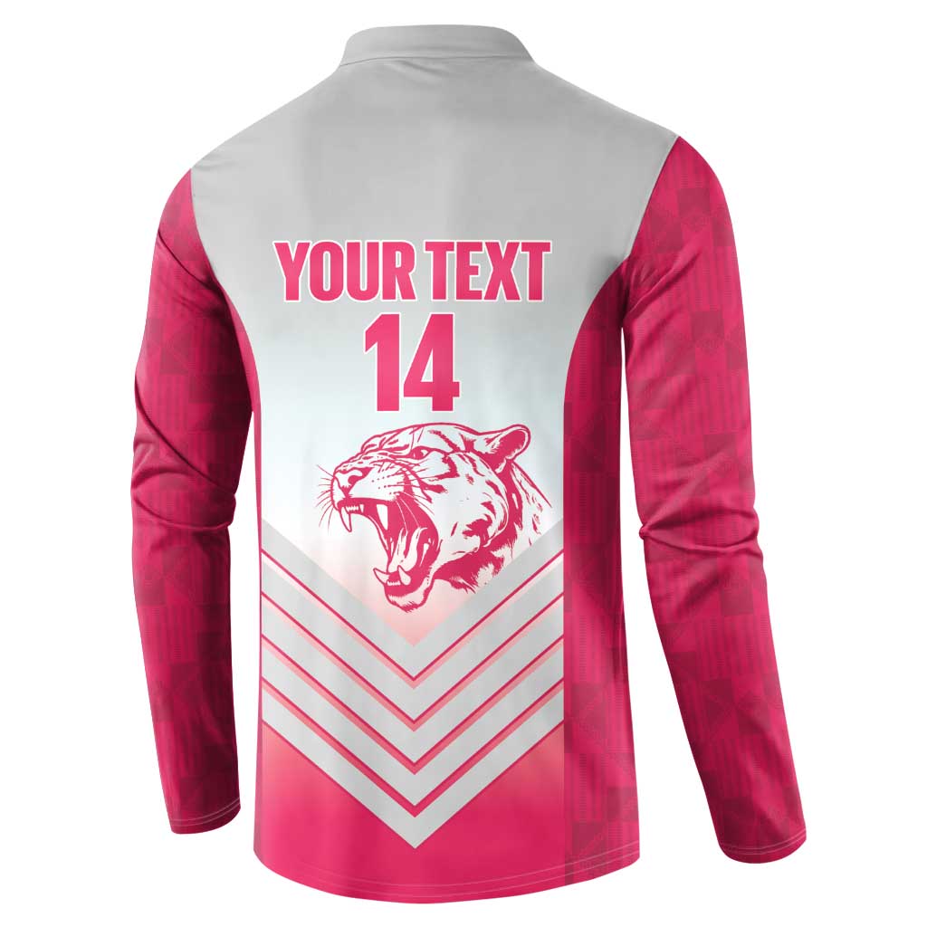 South Africa Rugby Custom Button Sweatshirt Come On Puma African Pattern