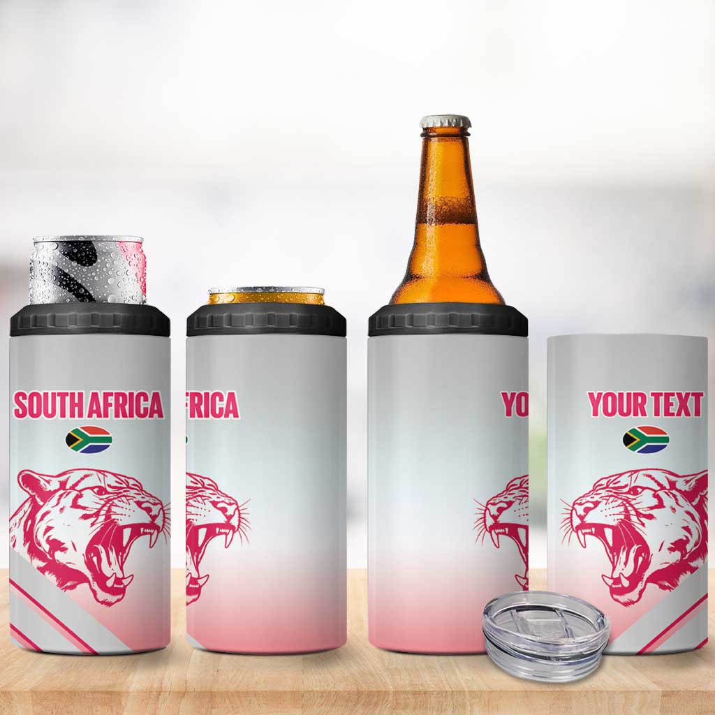 South Africa Rugby Custom 4 in 1 Can Cooler Tumbler Come On Puma African Pattern