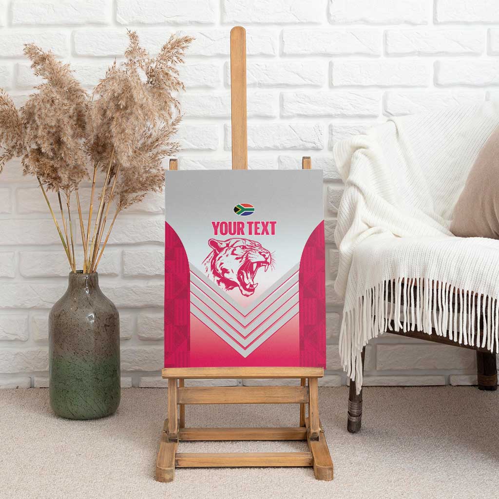 South Africa Rugby Custom Canvas Wall Art Come On Puma African Pattern