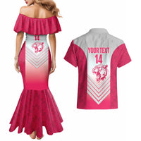 South Africa Rugby Custom Couples Matching Mermaid Dress and Hawaiian Shirt Come On Puma African Pattern
