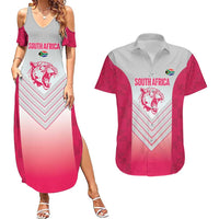 South Africa Rugby Custom Couples Matching Summer Maxi Dress and Hawaiian Shirt Come On Puma African Pattern