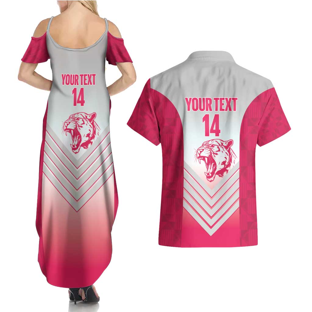 South Africa Rugby Custom Couples Matching Summer Maxi Dress and Hawaiian Shirt Come On Puma African Pattern