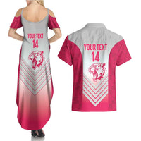 South Africa Rugby Custom Couples Matching Summer Maxi Dress and Hawaiian Shirt Come On Puma African Pattern