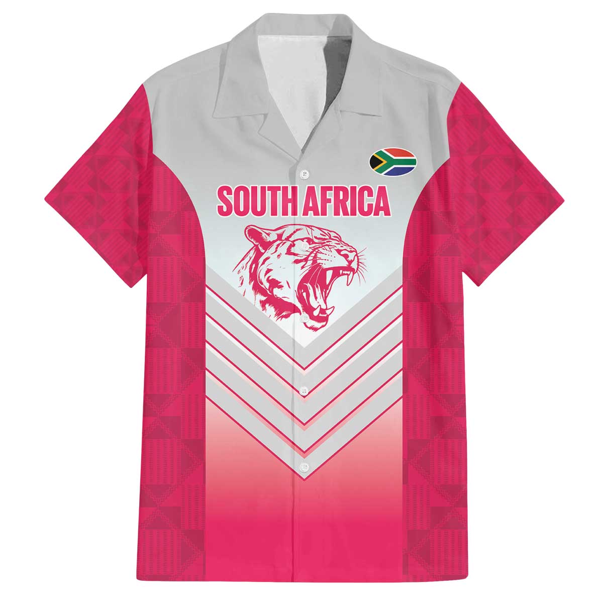 South Africa Rugby Custom Family Matching Off The Shoulder Long Sleeve Dress and Hawaiian Shirt Come On Puma African Pattern