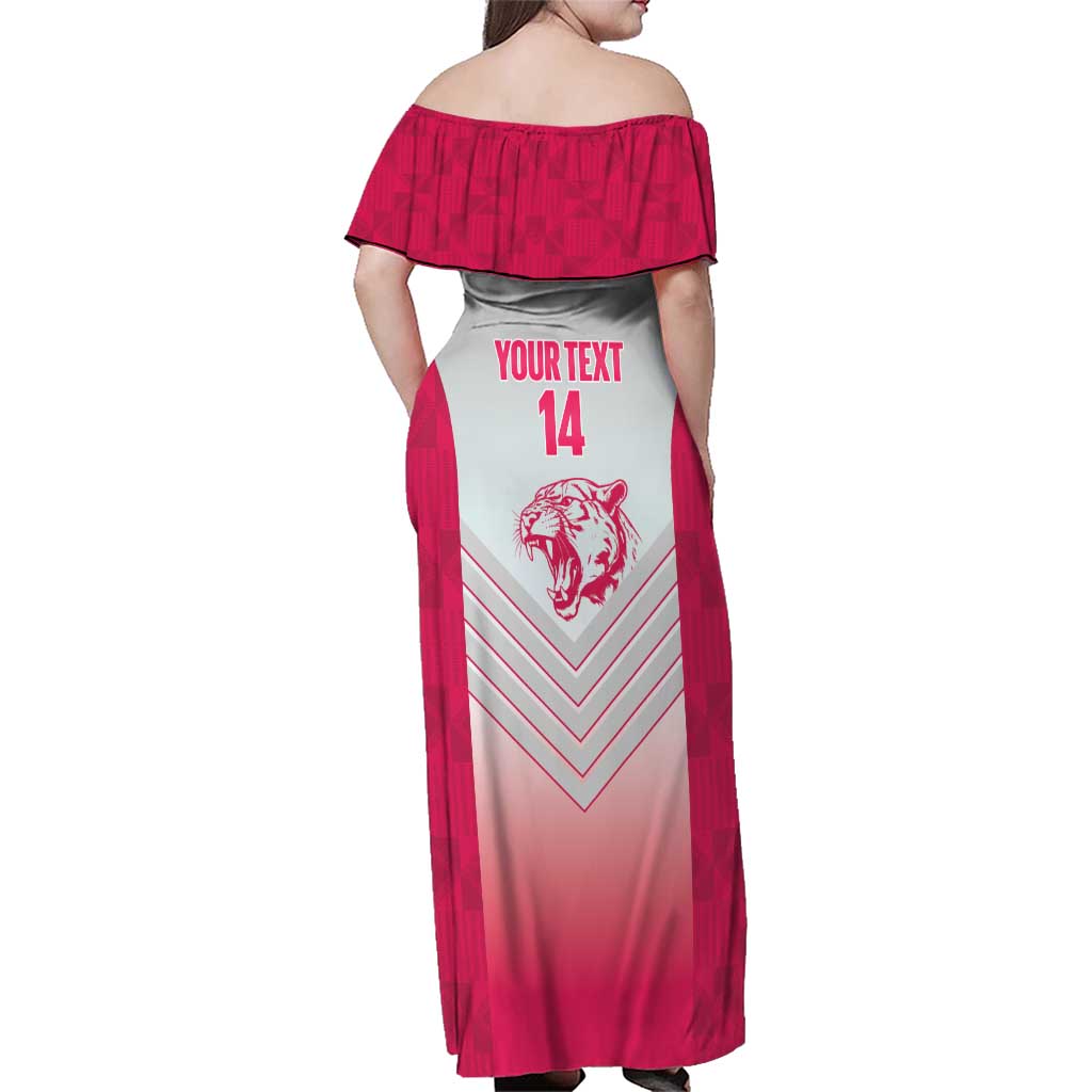 South Africa Rugby Custom Family Matching Off Shoulder Maxi Dress and Hawaiian Shirt Come On Puma African Pattern