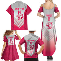 South Africa Rugby Custom Family Matching Summer Maxi Dress and Hawaiian Shirt Come On Puma African Pattern