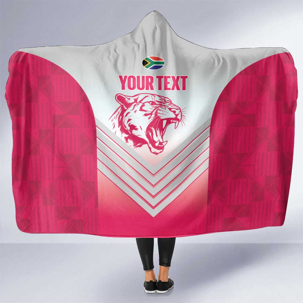 South Africa Rugby Custom Hooded Blanket Come On Puma African Pattern