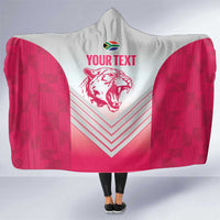 South Africa Rugby Custom Hooded Blanket Come On Puma African Pattern