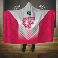 South Africa Rugby Custom Hooded Blanket Come On Puma African Pattern