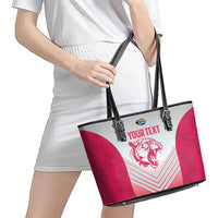 South Africa Rugby Custom Leather Tote Bag Come On Puma African Pattern